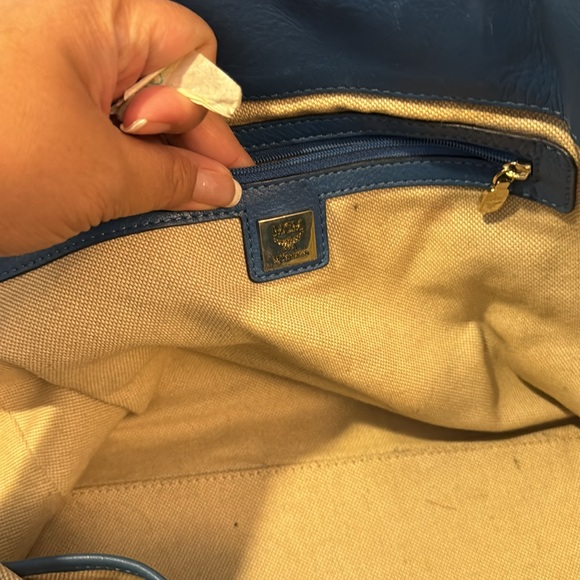 McM Open Tote Bag in Blue - Picture 11 of 12